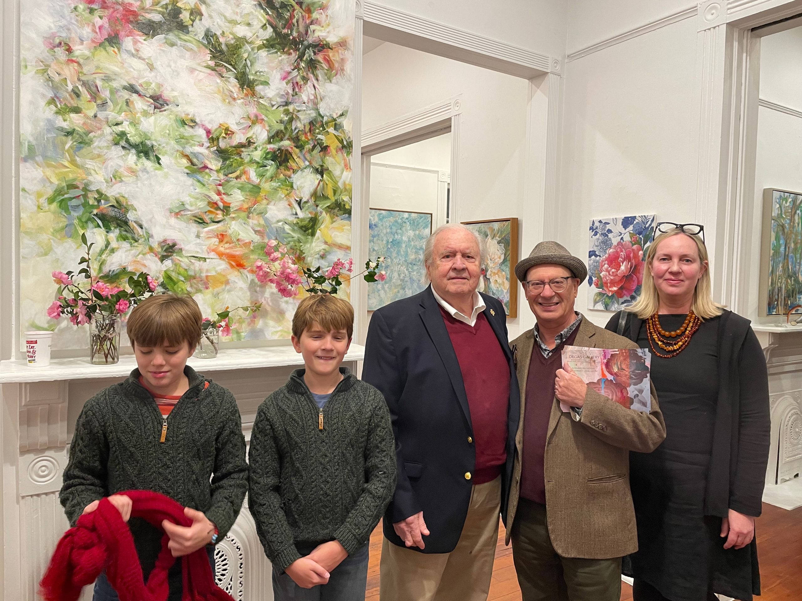 Read more about the article At the Reception for “Camellias” Exhibit, Degas Gallery, December 2024″